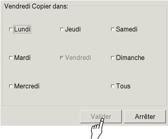 Copie fenêtre sur jour de semaine