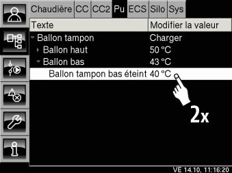 Ballon tampon bas éteint