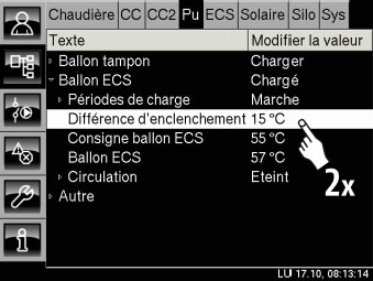 Modification différence enclenchement