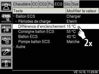 Modification différence enclenchement