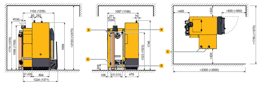 Plan technique chaudière pellets