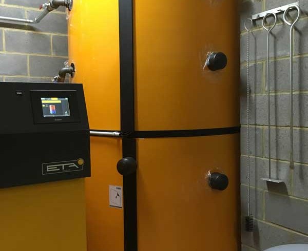 Installation chaudière à bûches ETA SH 40 kW Installation chaudière à bûches ETA SH 40 kW