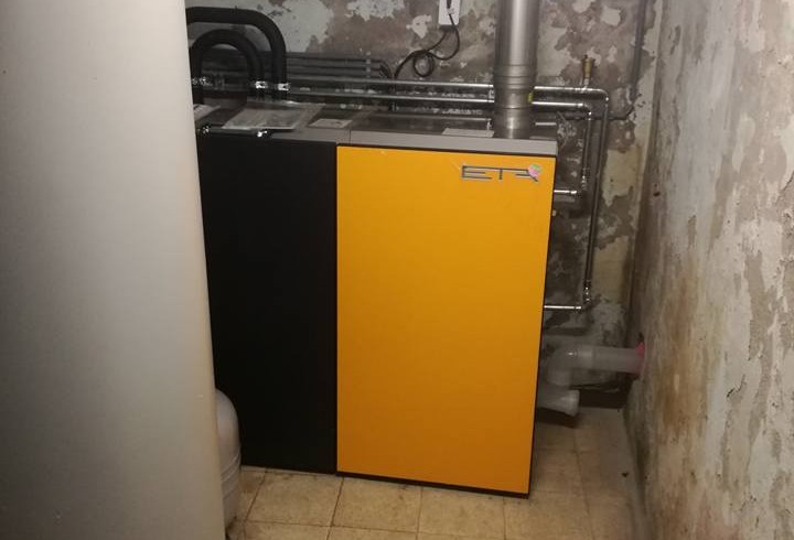 Installation chaudière ETA pellets Unit 15kW à Jumet