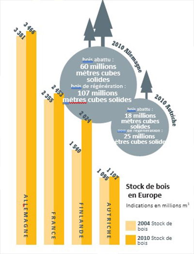 Stock de bois en Europe