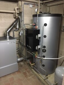 installation chaudiere pellet 15kw ballon tampon 10