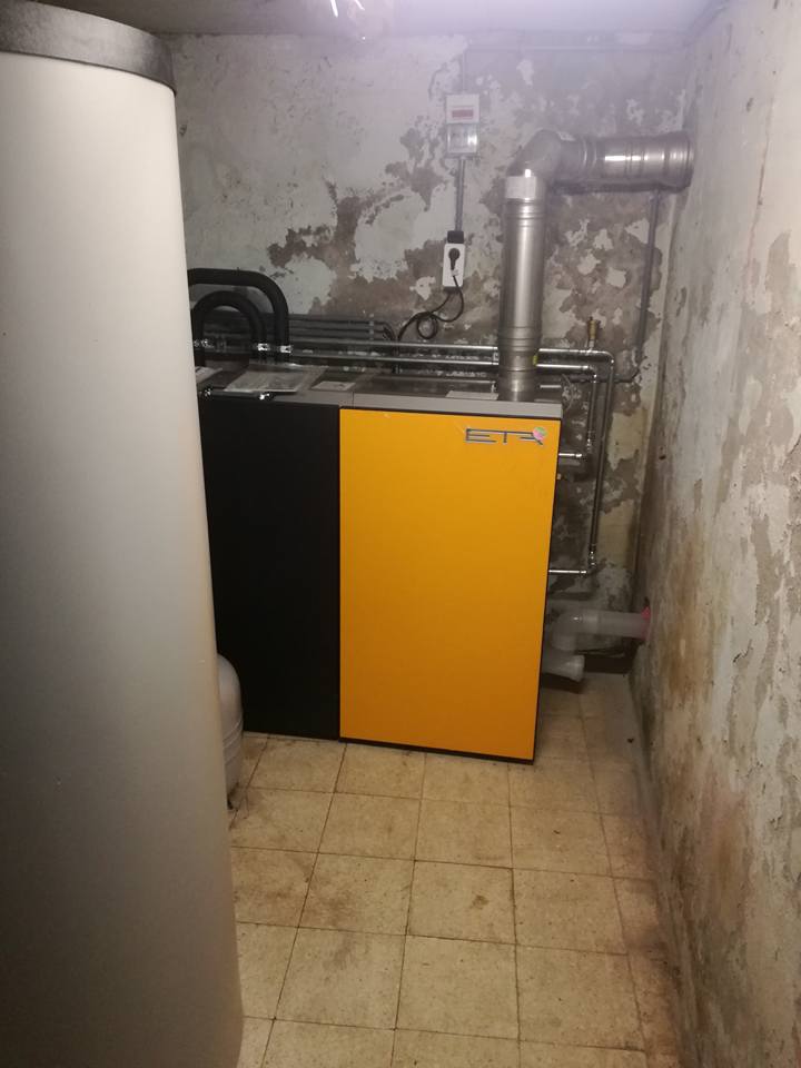 Installation chaudière ETA pellets Unit 15kW à Jumet