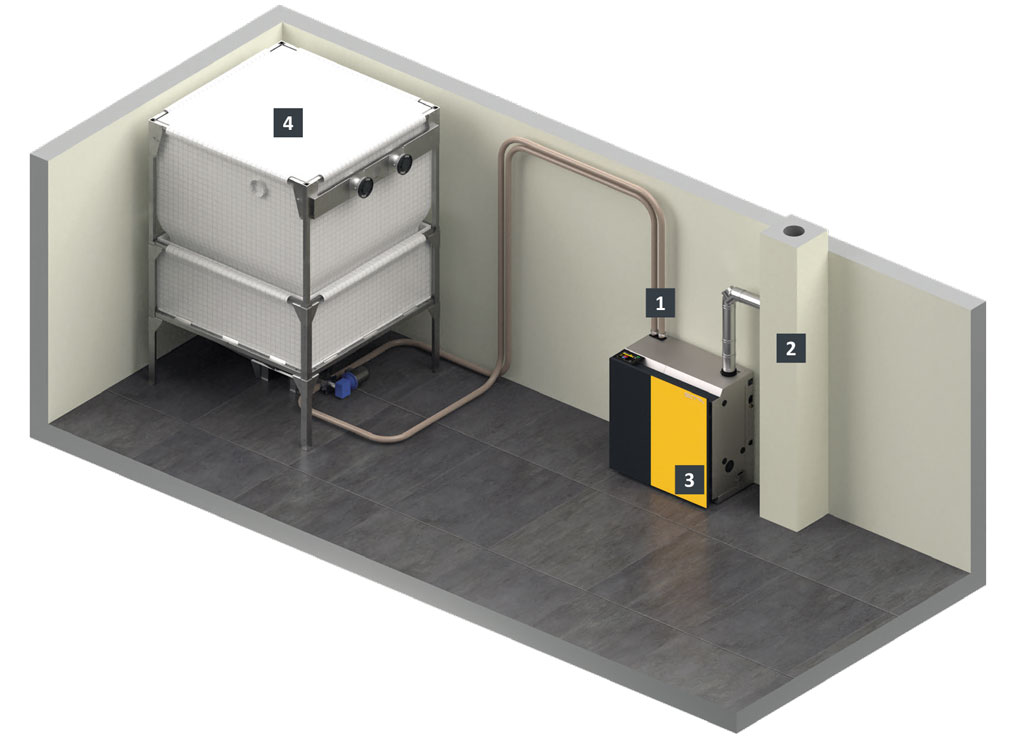 Systeme de stockage des pellets ETAbox pour un
