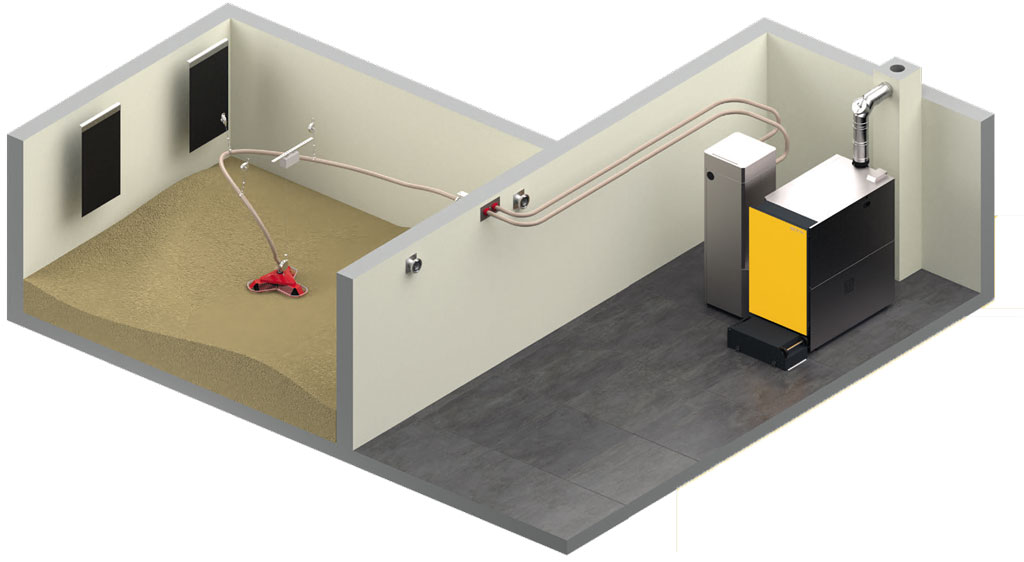 Systeme de stockage des pellets La taupe dextraction E3