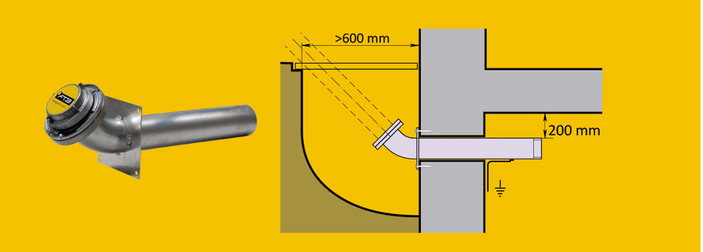Systeme de stockage des pellets Tubes de remplissage enterres